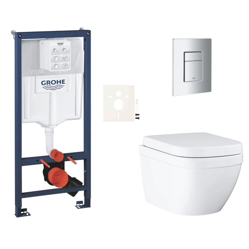 Závěsný wc set do lehkých stěn / předstěnová montáž GROHE Euro Ceramic SIKOGRSEUSCP00