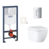 Závěsný wc set do lehkých stěn / předstěnová montáž GROHE Euro Ceramic SIKOGRSEUSCP00