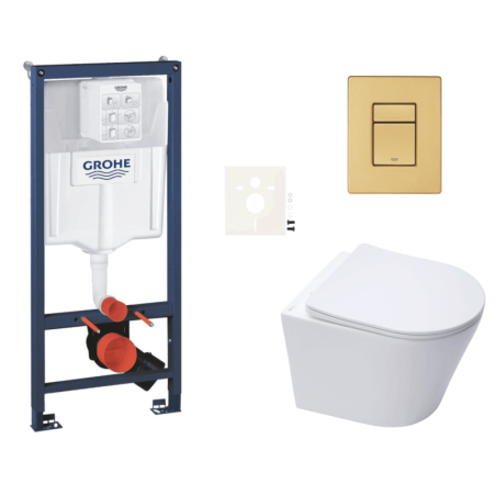 Závěsný wc set do lehkých stěn / předstěnová montáž Swiss Aqua Technologies Infinitio SIKOGRSIN10SCGN0