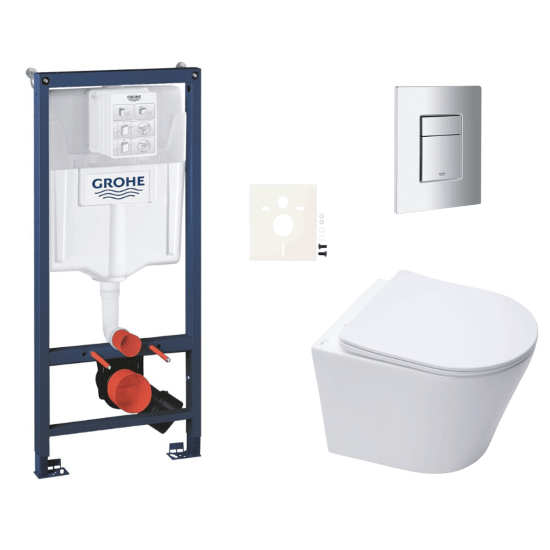 Závěsný wc set do lehkých stěn / předstěnová montáž Swiss Aqua Technologies Infinitio SIKOGRSIN10SCP00