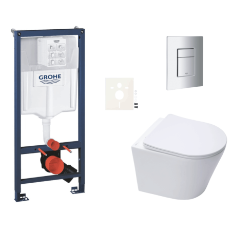 Závěsný wc set do lehkých stěn / předstěnová montáž Swiss Aqua Technologies Infinitio SIKOGRSIN10SCP00