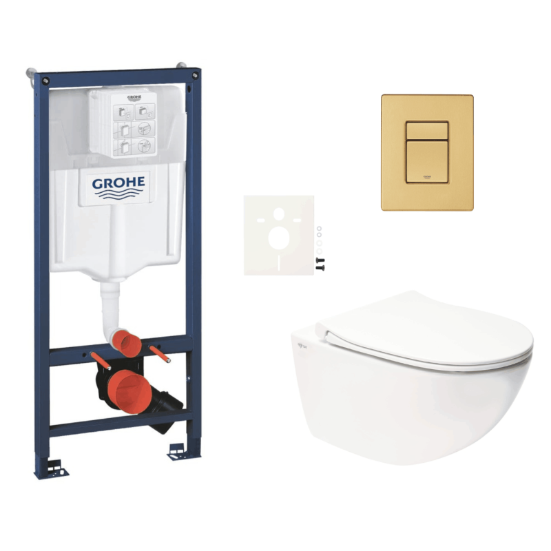 Závěsný wc set do lehkých stěn / předstěnová montáž Swiss Aqua Technologies Infinitio SIKOGRSIN11SCGN0