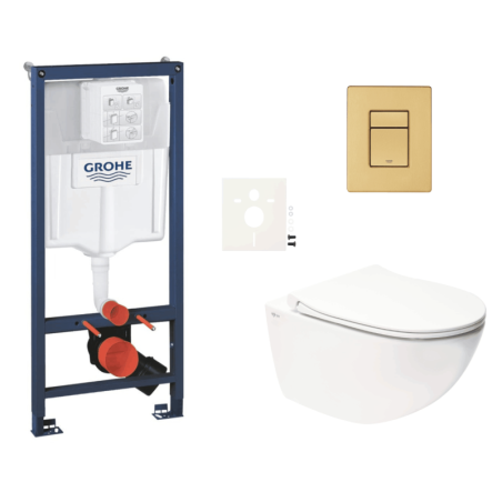 Závěsný wc set do lehkých stěn / předstěnová montáž Swiss Aqua Technologies Infinitio SIKOGRSIN11SCGN0