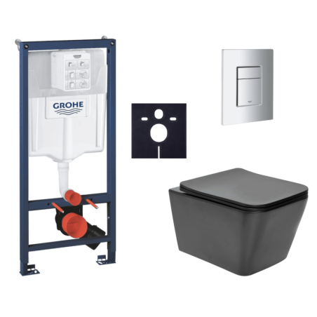 Závěsný wc set do lehkých stěn / předstěnová montáž Swiss Aqua Technologies Infinitio SIKOGRSIN12BSCP00