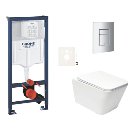 Závěsný wc set do lehkých stěn / předstěnová montáž Swiss Aqua Technologies Infinitio SIKOGRSIN12SCP00