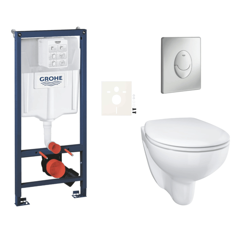 Závěsný wc set do lehkých stěn / předstěnová montáž GROHE Bau Ceramic SIKOGRSBAUSAP00