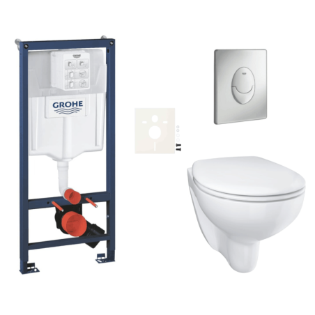 Závěsný wc set do lehkých stěn / předstěnová montáž GROHE Bau Ceramic SIKOGRSBAUSAP00