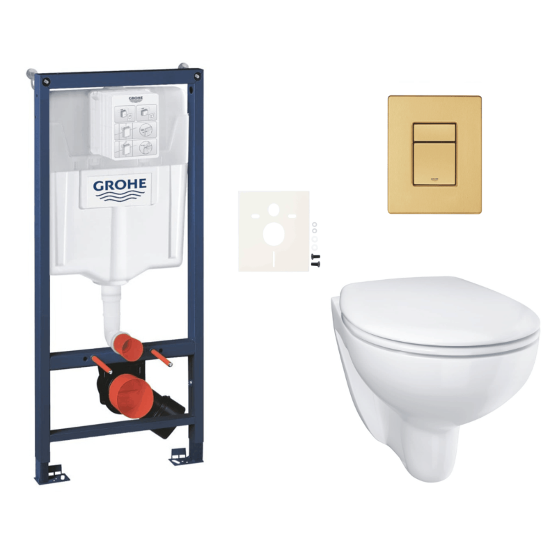 Závěsný wc set do lehkých stěn / předstěnová montáž GROHE Bau Ceramic SIKOGRSBAUSCGN0