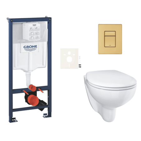 Závěsný wc set do lehkých stěn / předstěnová montáž GROHE Bau Ceramic SIKOGRSBAUSCGN0