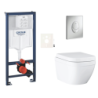 Závěsný wc set do lehkých stěn / předstěnová montáž GROHE Euro Ceramic SIKOGRSEUSAP00