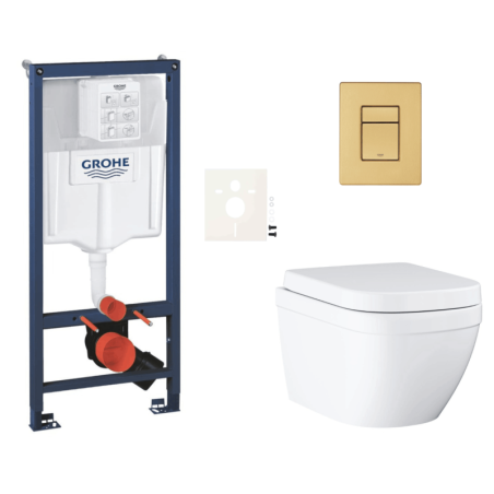 Závěsný wc set do lehkých stěn / předstěnová montáž GROHE Euro Ceramic SIKOGRSEUSCGN0