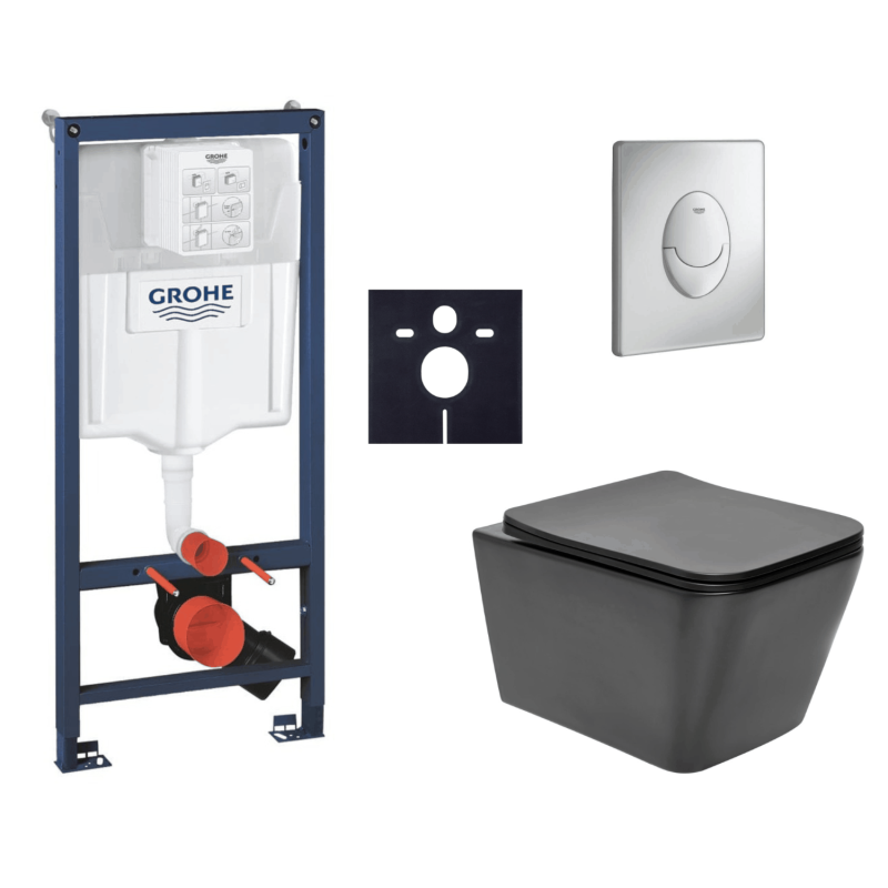 Závěsný wc set do lehkých stěn / předstěnová montáž Swiss Aqua Technologies Infinitio SIKOGRSIN12BSAP00