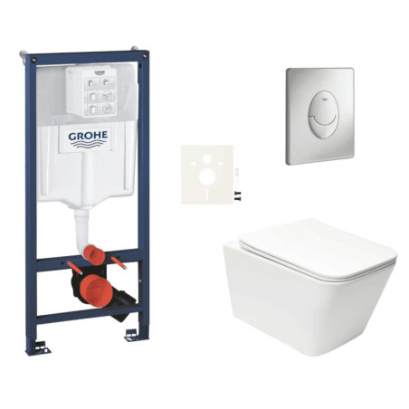 Závěsný wc set do lehkých stěn / předstěnová montáž Swiss Aqua Technologies Infinitio SIKOGRSIN12SAP00
