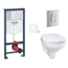 Závěsný wc set do lehkých stěn / předstěnová montáž GROHE Bau Ceramic SIKOGRSBAUA