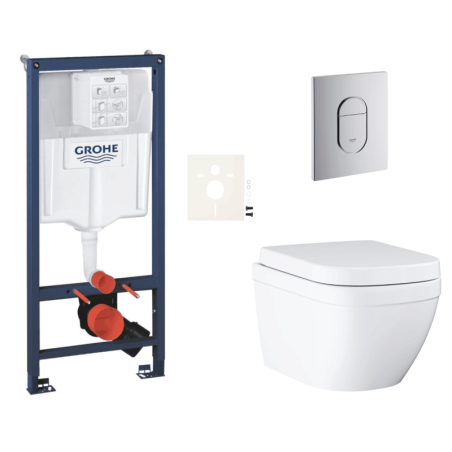 Závěsný wc set do lehkých stěn / předstěnová montáž GROHE Euro Ceramic SIKOGRSEUA