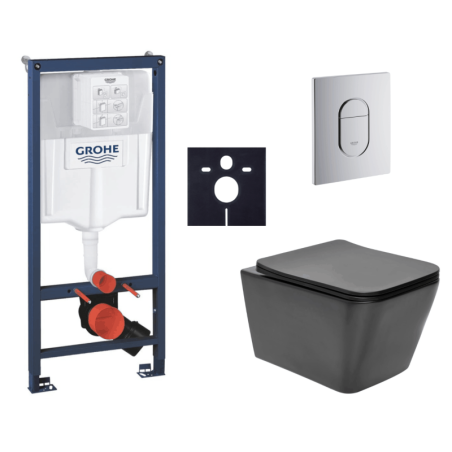 Závěsný wc set do lehkých stěn / předstěnová montáž Swiss Aqua Technologies Infinitio SIKOGRSIN12BA