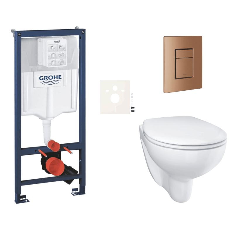Závěsný wc set do lehkých stěn / předstěnová montáž GROHE Bau Ceramic SIKOGRSBAUSCDL0