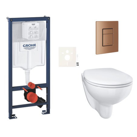 Závěsný wc set do lehkých stěn / předstěnová montáž GROHE Bau Ceramic SIKOGRSBAUSCDL0