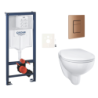 Závěsný wc set do lehkých stěn / předstěnová montáž GROHE Bau Ceramic SIKOGRSBAUSCDL0