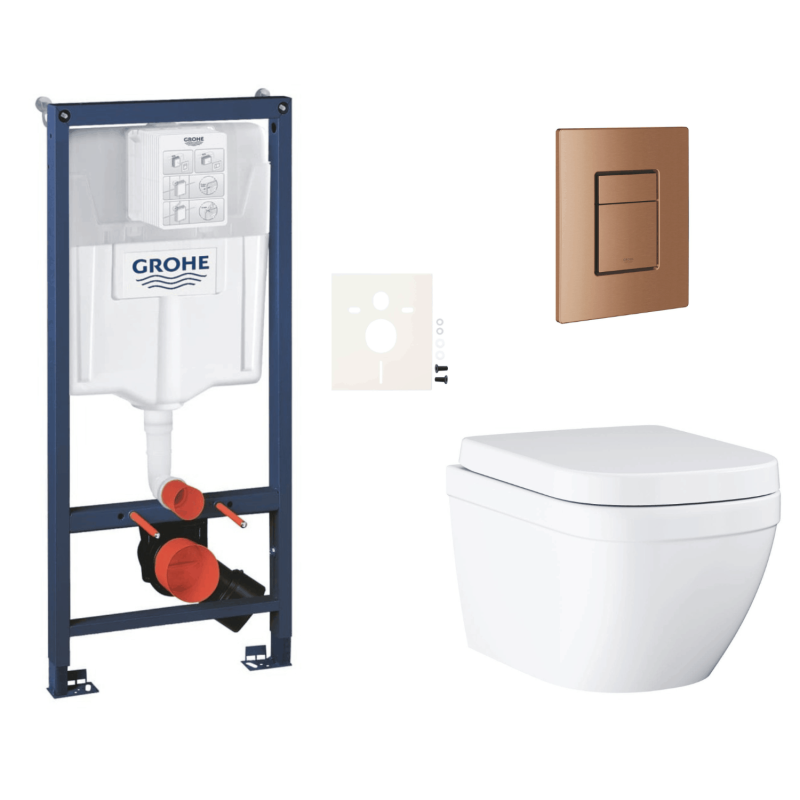 Závěsný wc set do lehkých stěn / předstěnová montáž GROHE Euro Ceramic SIKOGRSEUSCDL0