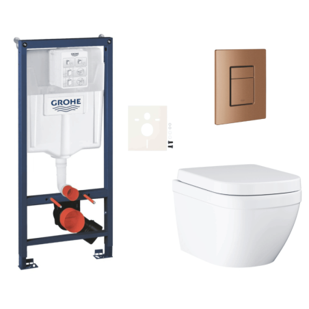 Závěsný wc set do lehkých stěn / předstěnová montáž GROHE Euro Ceramic SIKOGRSEUSCDL0
