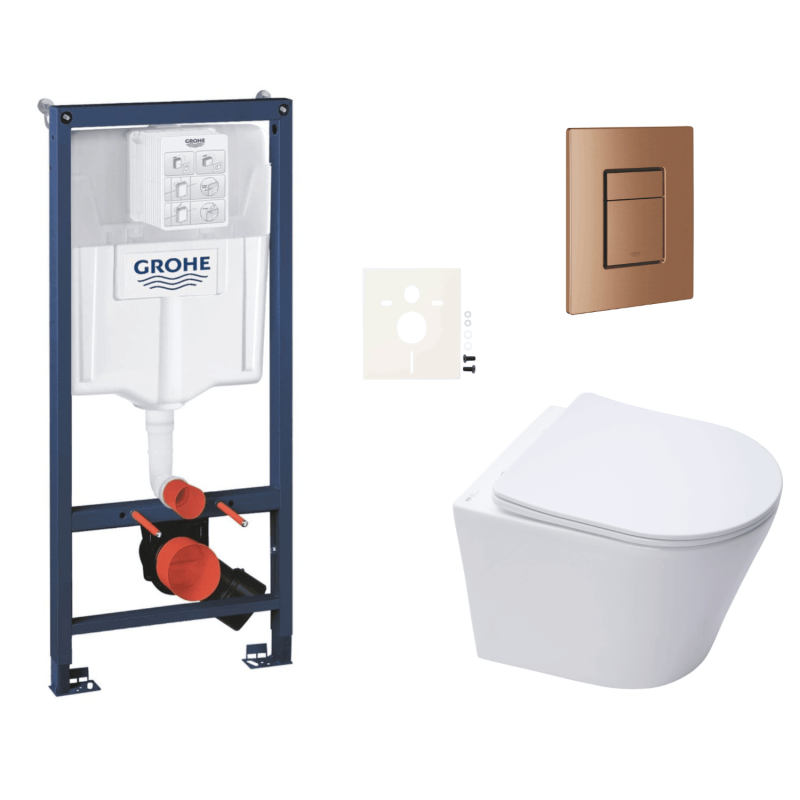 Závěsný wc set do lehkých stěn / předstěnová montáž Swiss Aqua Technologies Infinitio SIKOGRSIN10SCDL0