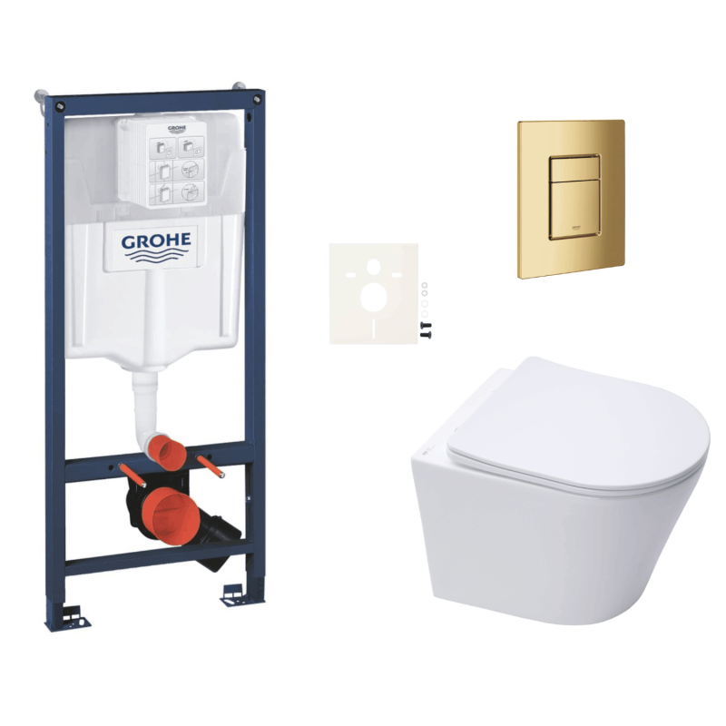 Závěsný wc set do lehkých stěn / předstěnová montáž Swiss Aqua Technologies Infinitio SIKOGRSIN10SCGL0