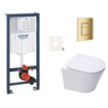 Závěsný wc set do lehkých stěn / předstěnová montáž Swiss Aqua Technologies Infinitio SIKOGRSIN10SCGL0