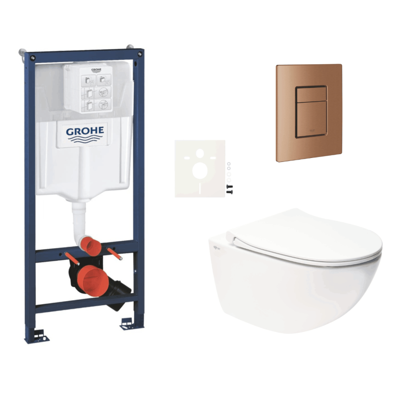 Závěsný wc set do lehkých stěn / předstěnová montáž Swiss Aqua Technologies Infinitio SIKOGRSIN11SCDL0