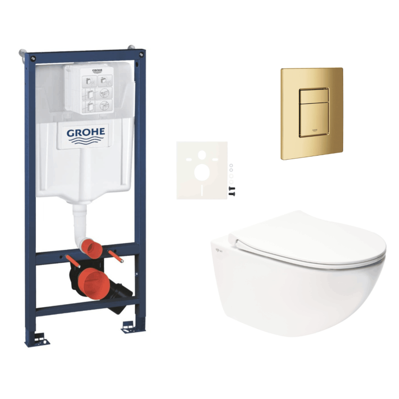 Závěsný wc set do lehkých stěn / předstěnová montáž Swiss Aqua Technologies Infinitio SIKOGRSIN11SCGL0