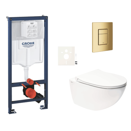 Závěsný wc set do lehkých stěn / předstěnová montáž Swiss Aqua Technologies Infinitio SIKOGRSIN11SCGL0