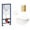 Závěsný wc set do lehkých stěn / předstěnová montáž Swiss Aqua Technologies Infinitio SIKOGRSIN11SCGL0