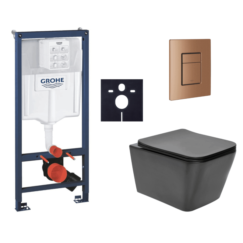 Závěsný wc set do lehkých stěn / předstěnová montáž Swiss Aqua Technologies Infinitio SIKOGRSIN12BSCDL0