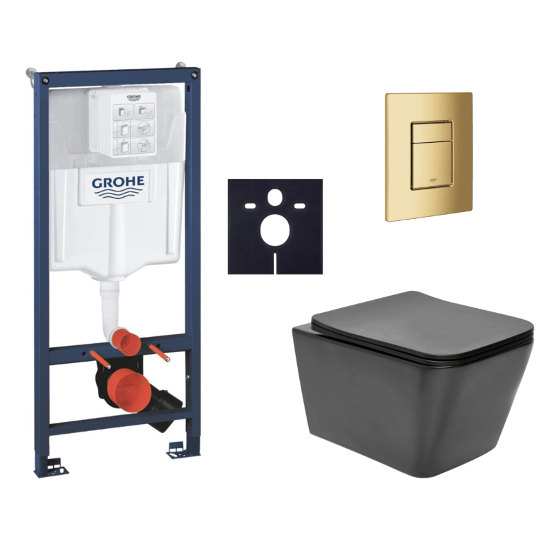 Závěsný wc set do lehkých stěn / předstěnová montáž Swiss Aqua Technologies Infinitio SIKOGRSIN12BSCGL0