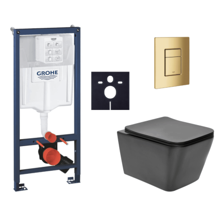 Závěsný wc set do lehkých stěn / předstěnová montáž Swiss Aqua Technologies Infinitio SIKOGRSIN12BSCGL0