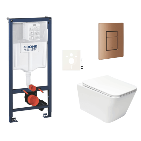 Závěsný wc set do lehkých stěn / předstěnová montáž Swiss Aqua Technologies Infinitio SIKOGRSIN12SCDL0