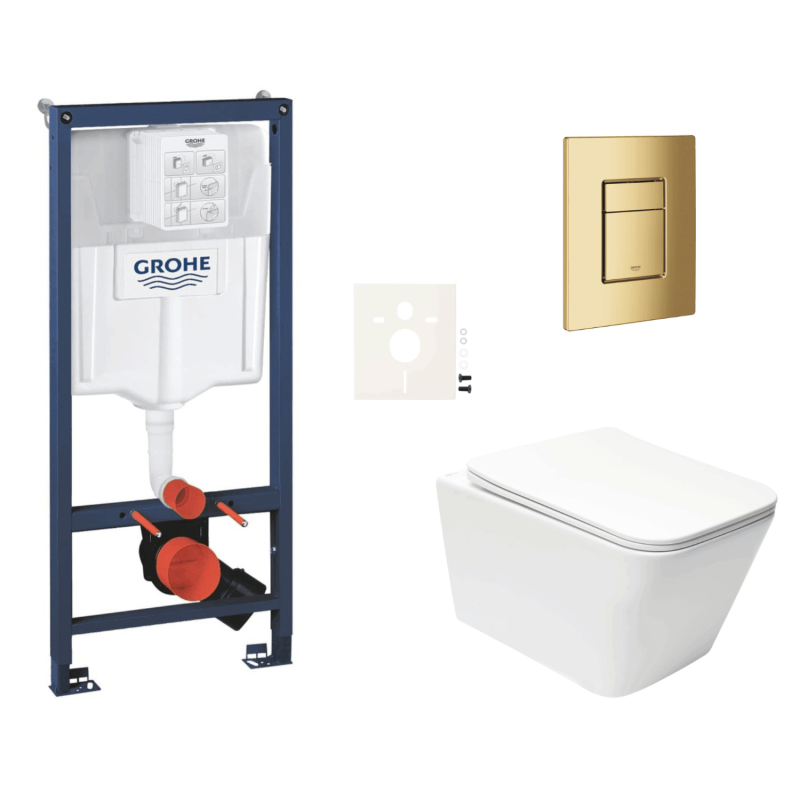 Závěsný wc set do lehkých stěn / předstěnová montáž Swiss Aqua Technologies Infinitio SIKOGRSIN12SCGL0