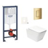 Závěsný wc set do lehkých stěn / předstěnová montáž Swiss Aqua Technologies Infinitio SIKOGRSIN12SCGL0