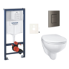 Závěsný wc set do lehkých stěn / předstěnová montáž GROHE Bau Ceramic SIKOGRSBAUSCAL0