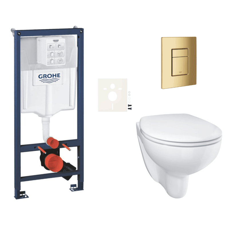 Závěsný wc set do lehkých stěn / předstěnová montáž GROHE Bau Ceramic SIKOGRSBAUSCGL0