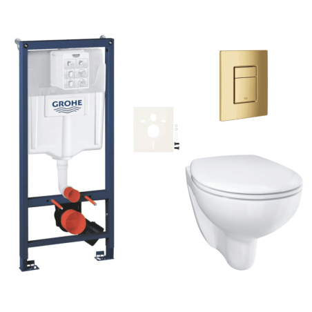 Závěsný wc set do lehkých stěn / předstěnová montáž GROHE Bau Ceramic SIKOGRSBAUSCGL0