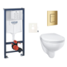 Závěsný wc set do lehkých stěn / předstěnová montáž GROHE Bau Ceramic SIKOGRSBAUSCGL0