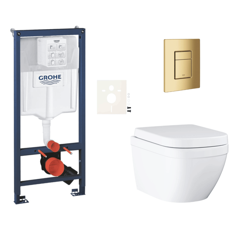 Závěsný wc set do lehkých stěn / předstěnová montáž GROHE Euro Ceramic SIKOGRSEUSCGL0