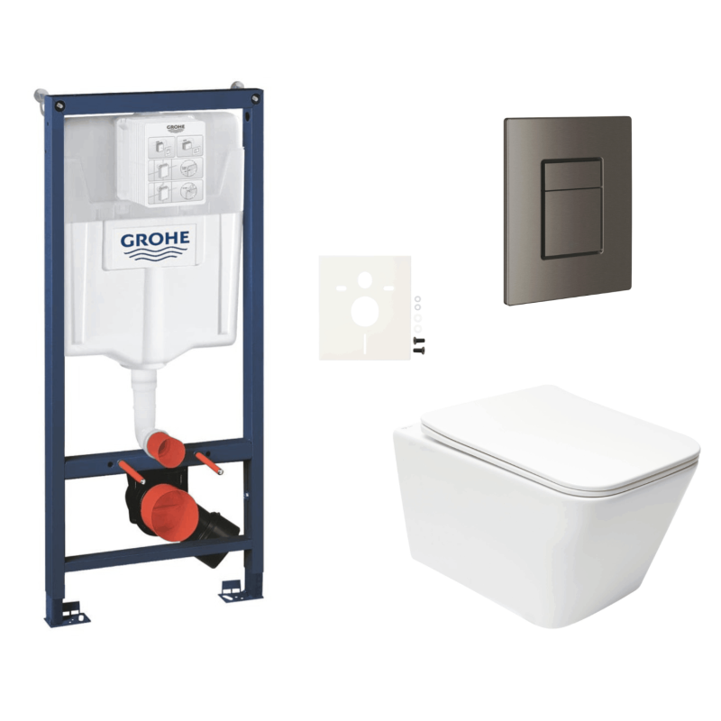 Závěsný wc set do lehkých stěn / předstěnová montáž Swiss Aqua Technologies Infinitio SIKOGRSIN12SCAL0