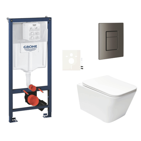 Závěsný wc set do lehkých stěn / předstěnová montáž Swiss Aqua Technologies Infinitio SIKOGRSIN12SCAL0