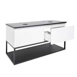 Koupelnová skříňka s krycí deskou SAT B-Way 119x30x45 cm bílá lesk BWAY120WTKF