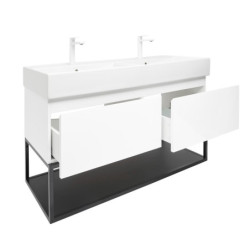 Koupelnová skříňka s umyvadlem SAT B-Way 119x30x45 cm bílá lesk BWAY120WU2BBF