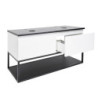 Koupelnová skříňka s krycí deskou SAT B-Way 119x30x45 cm bílá lesk BWAY120WZF