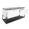 Koupelnová skříňka s krycí deskou SAT B-Way 119x30x45 cm bílá lesk BWAY120WZF