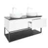 Koupelnová skříňka s žulovou krycí deskou SAT B-Way 119x30x45 cm bílá lesk BWAY120WZUBF